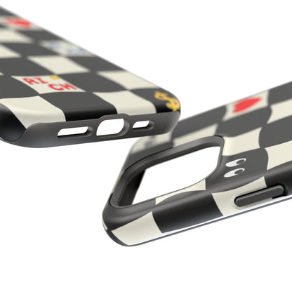 Funky Checkerboard Pop Art Phone Case.