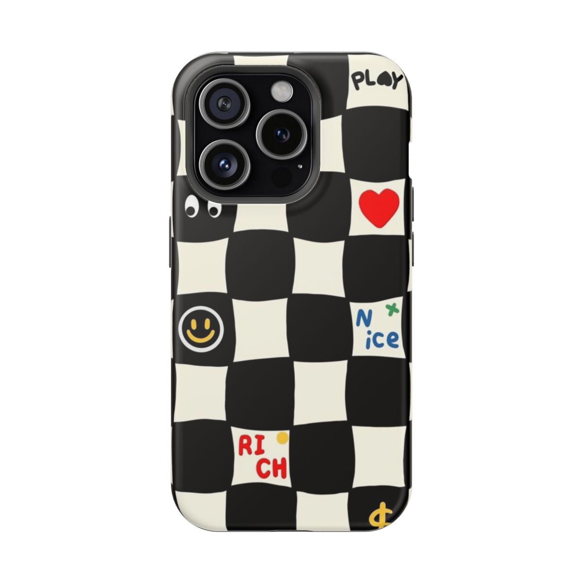 Funky Checkerboard Pop Art Phone Case.