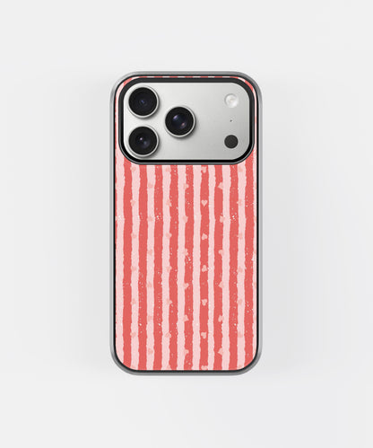Candy Stripe Hearts Phone Case.
