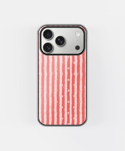Candy Stripe Hearts Phone Case.