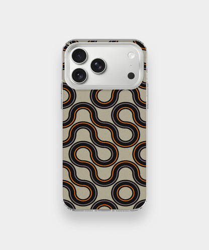 Retro Loop Wave Phone Case.