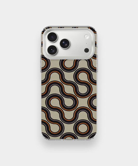 Retro Loop Wave Phone Case.