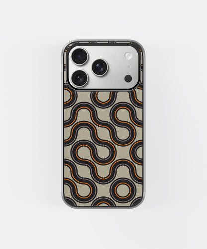 Retro Loop Wave Phone Case.