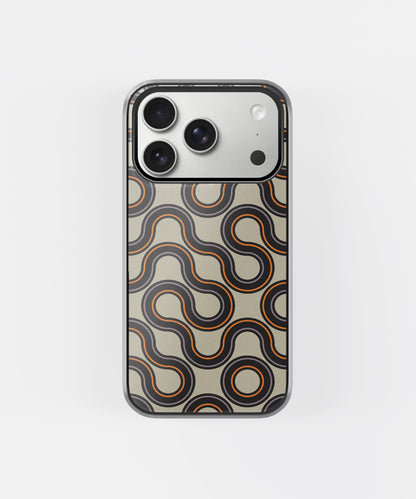 Retro Loop Wave Phone Case.