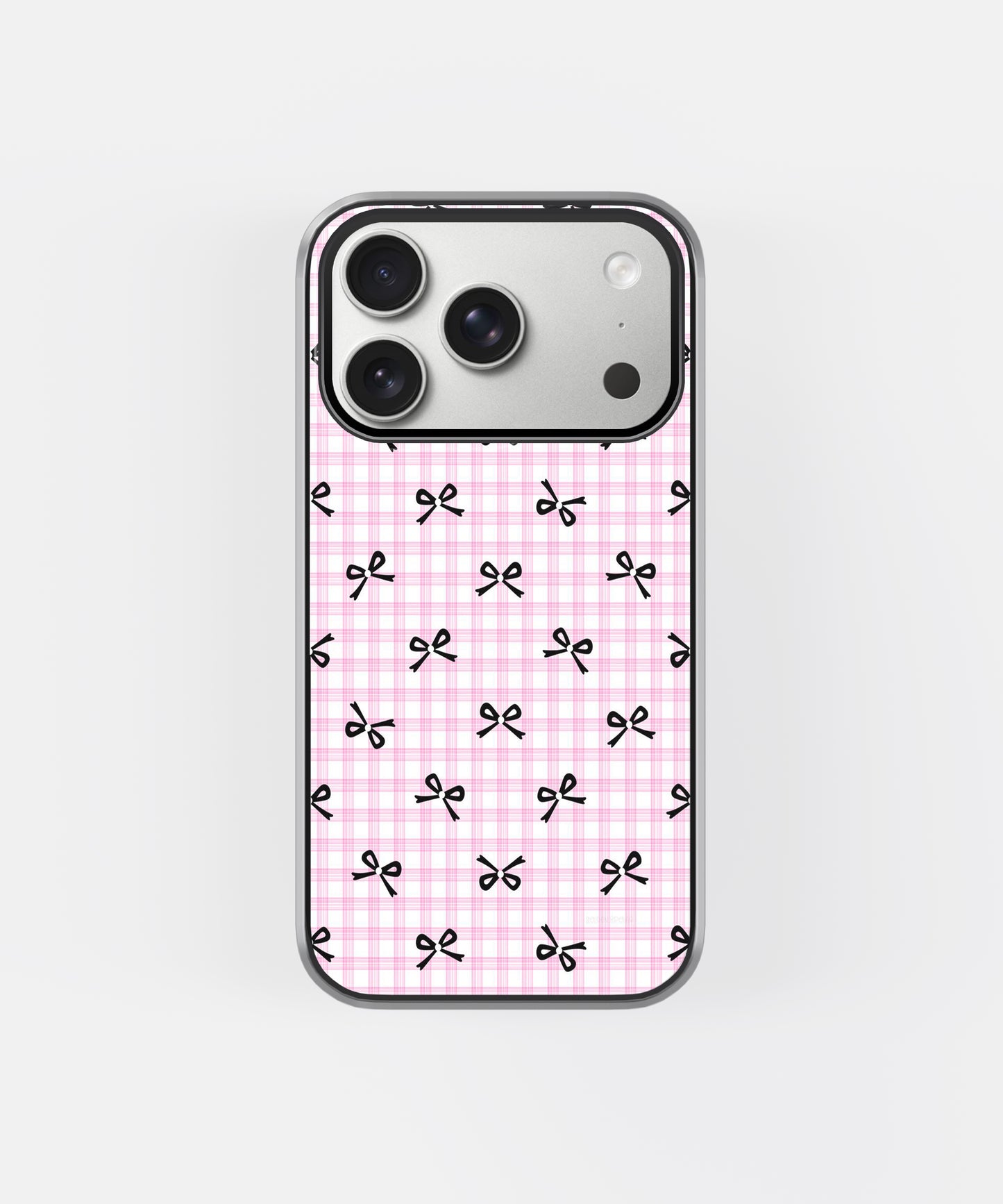 Coquette Bow Grid Phone Case.
