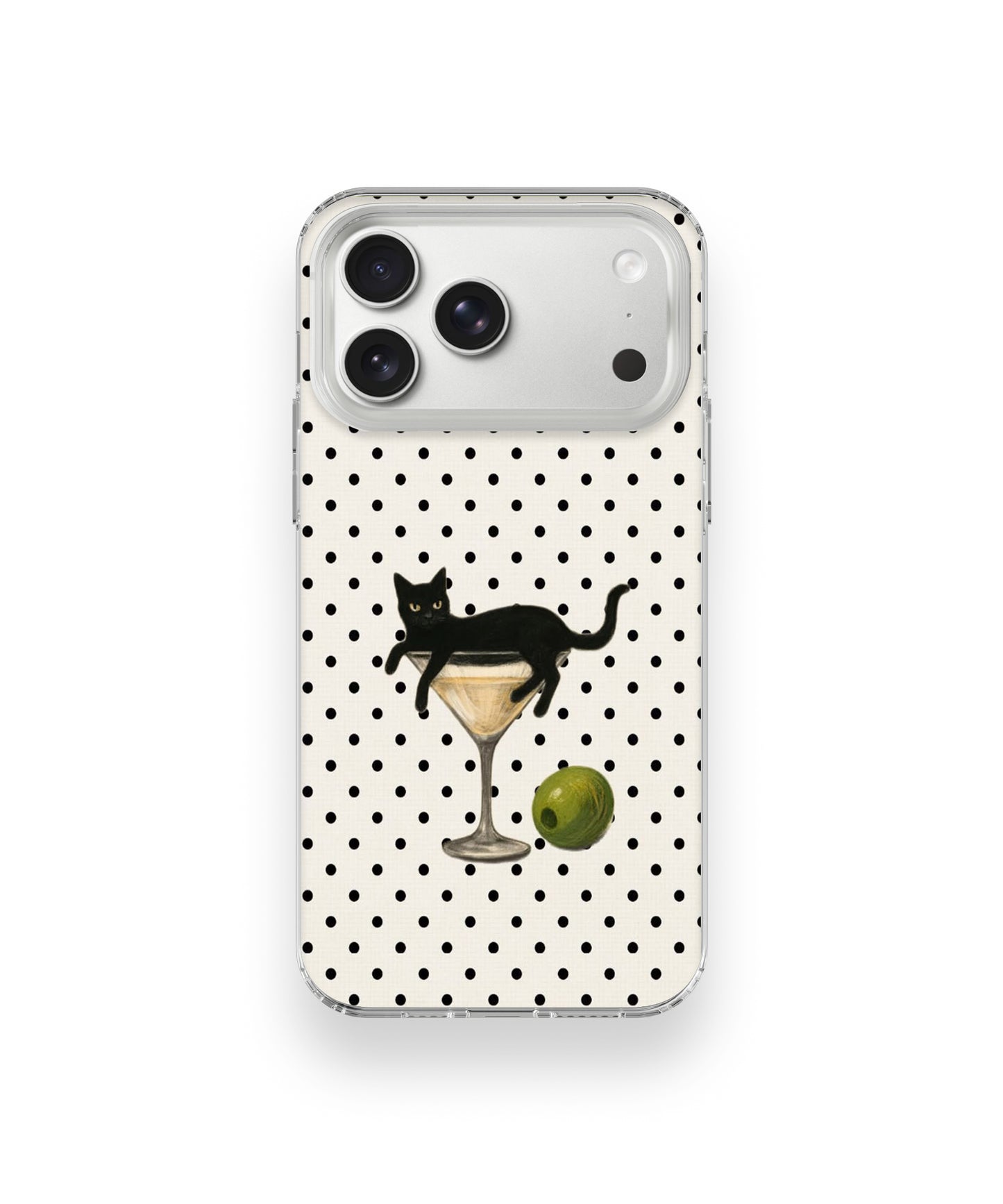 Midnight Martini Cat Phone Case.