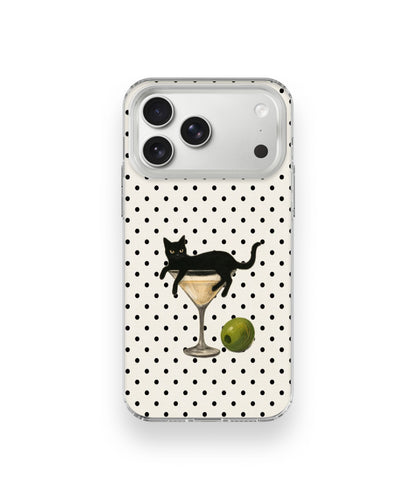 Midnight Martini Cat Phone Case.