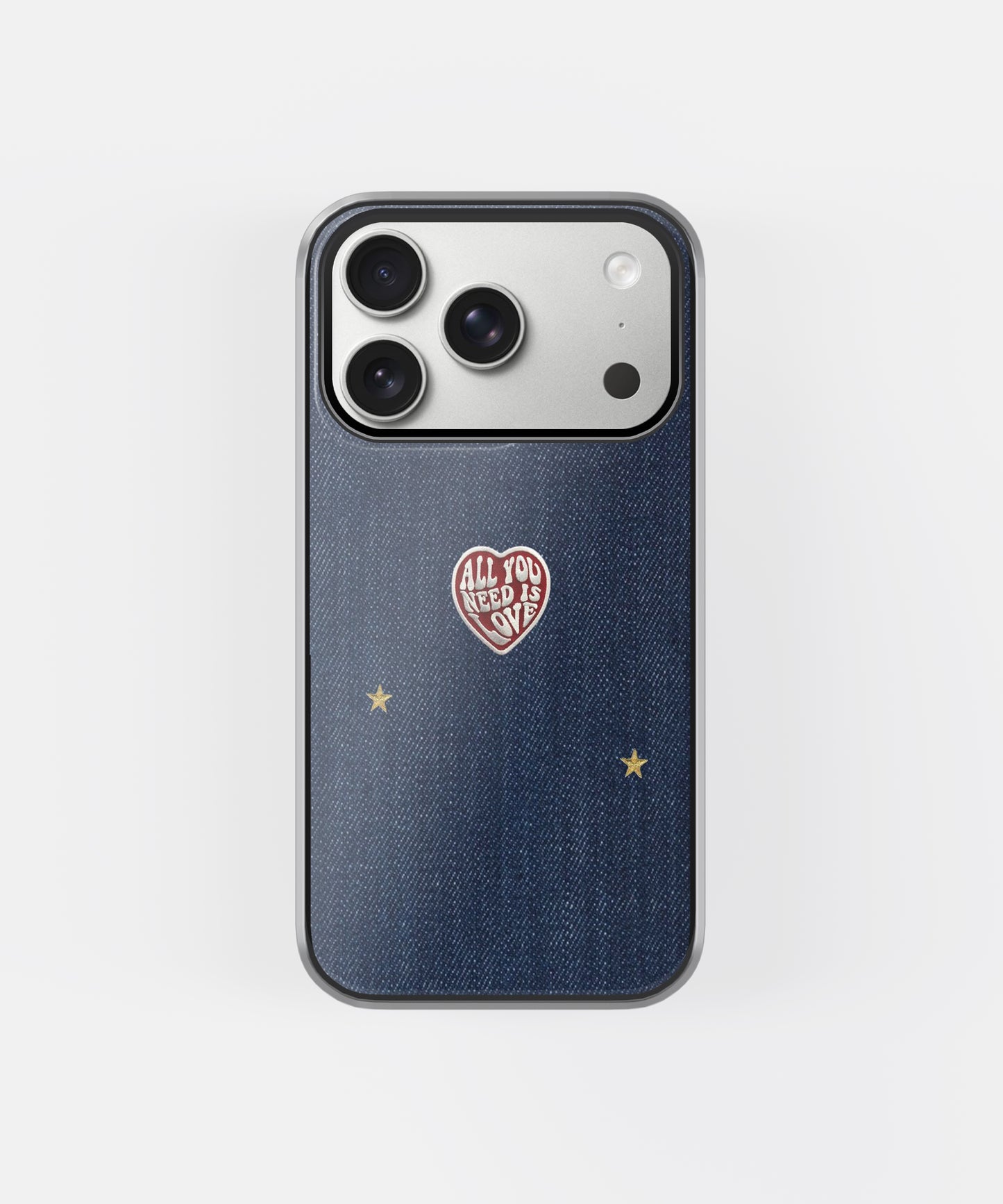 Denim Love Heart Phone Case.