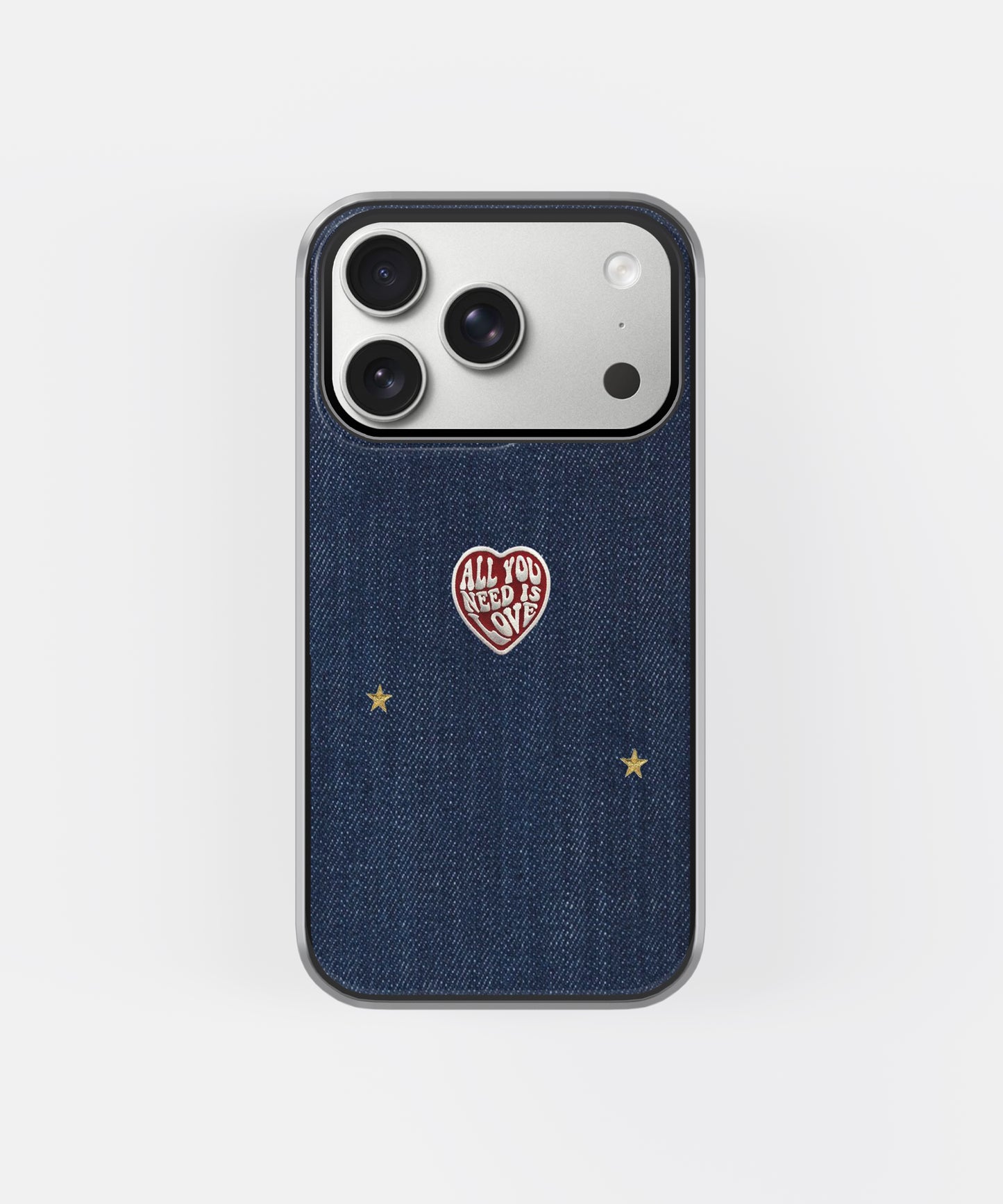 Denim Love Heart Phone Case.
