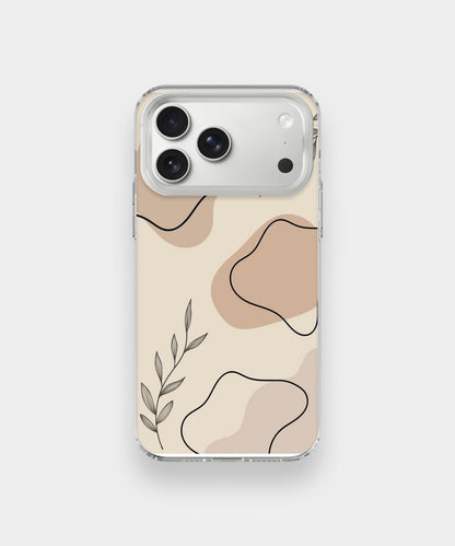Nude Leaf Sketch Phone Case.