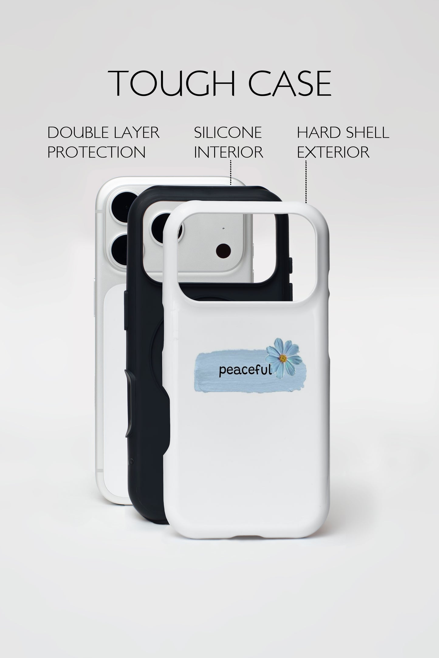Peace Flower Minimal Armoured Phone Case.