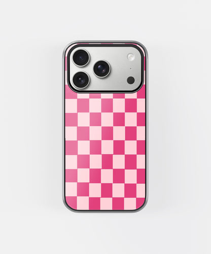 Hot Pink Checkered Phone Case.