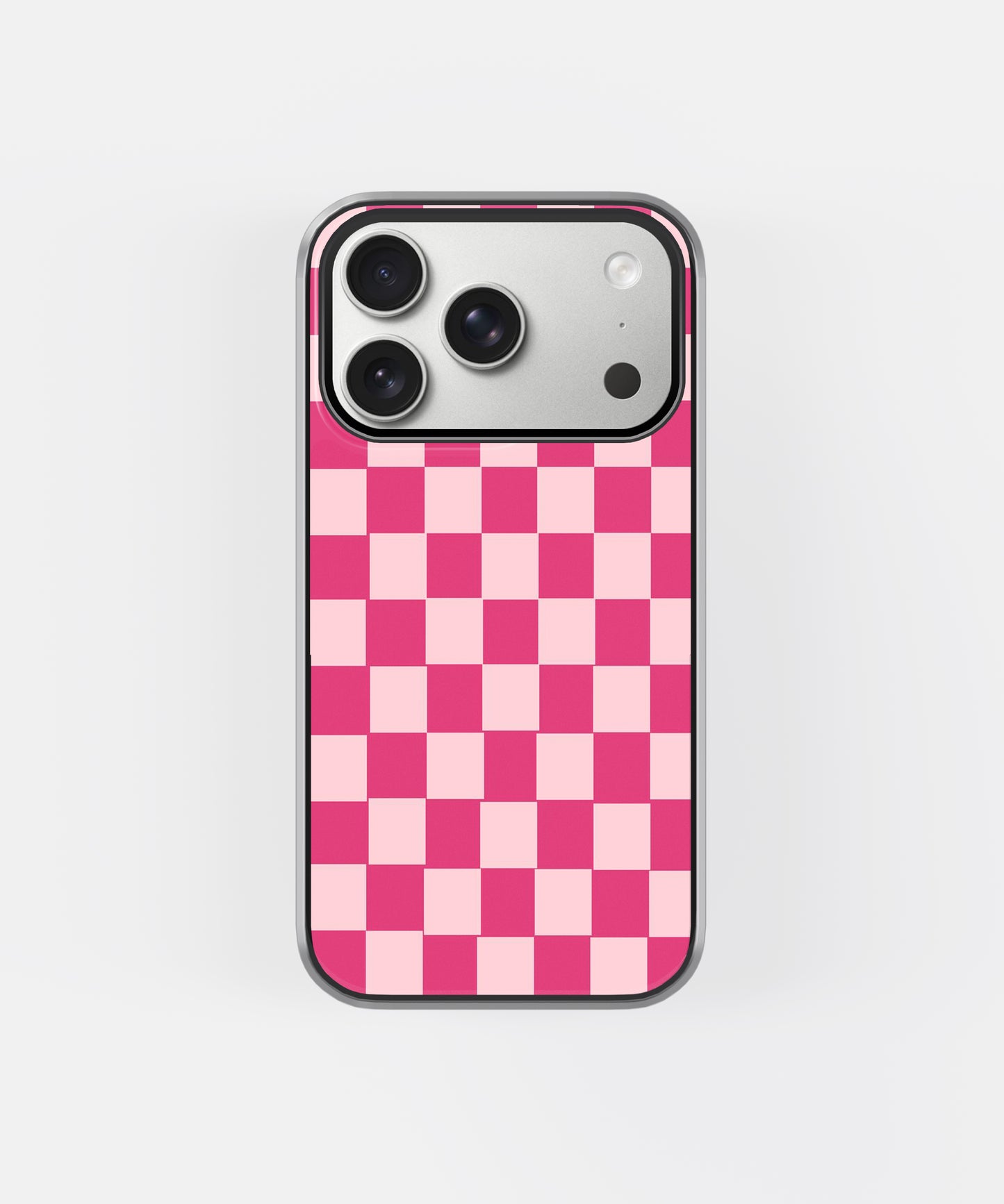 Hot Pink Checkered Phone Case.