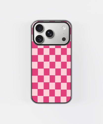 Hot Pink Checkered Phone Case.
