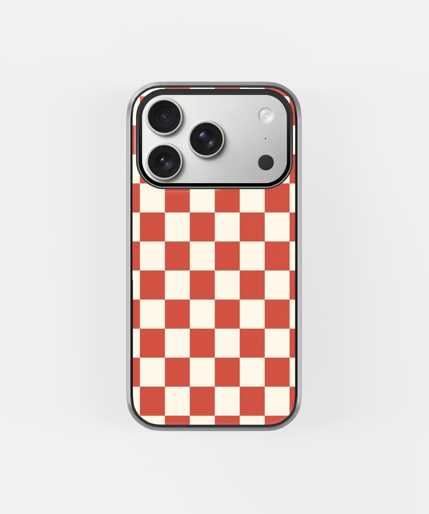 Coral Checkered Phone Case.