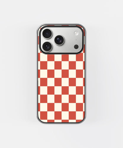 Coral Checkered Phone Case.