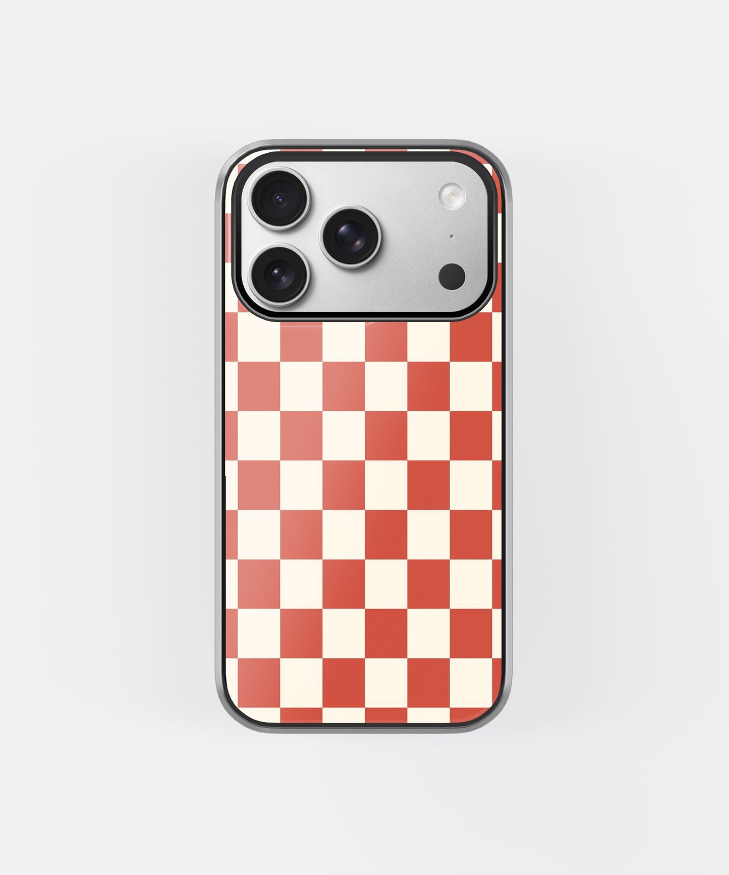 Coral Checkered Phone Case.