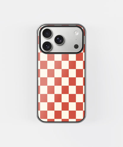 Coral Checkered Phone Case.