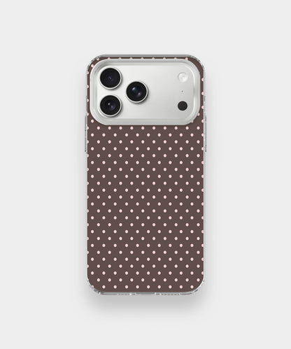 Mocha Pink Polka Phone Case.