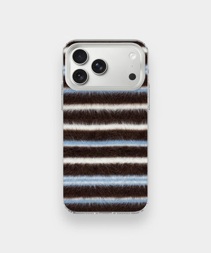 Vintage Brown Stripe Phone Case.