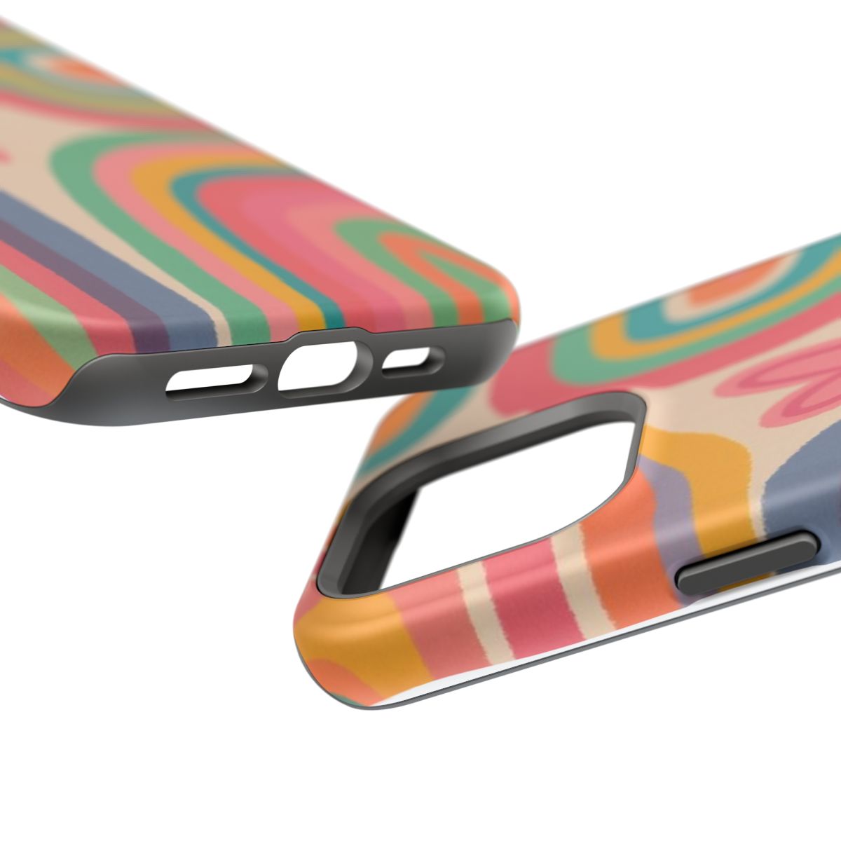 Dopamine Pop Rainbow Wave Phone Case.