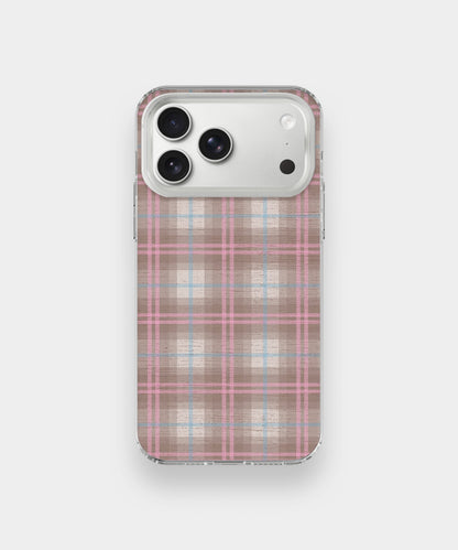Pink Checkered Plaid Phone Case.