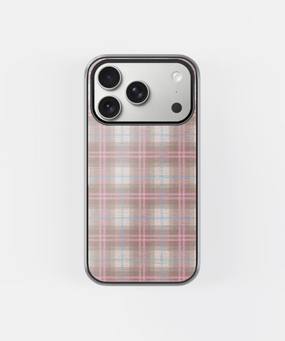 Pink Checkered Plaid Phone Case.