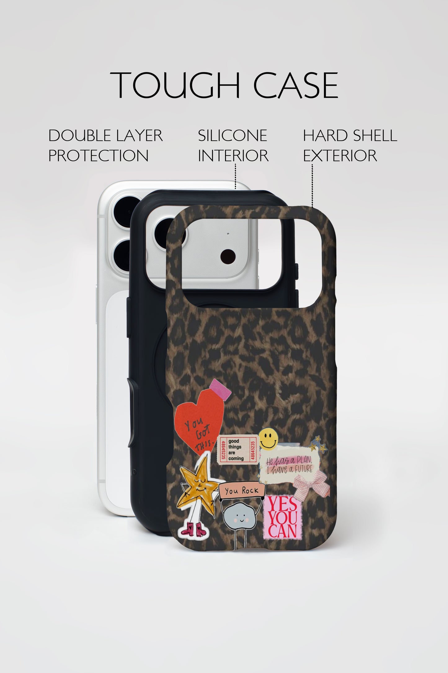 Leopard Sticker Vibes Armoured Phone Case.