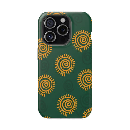 Retro Indie Sun Swirl Phone Case.