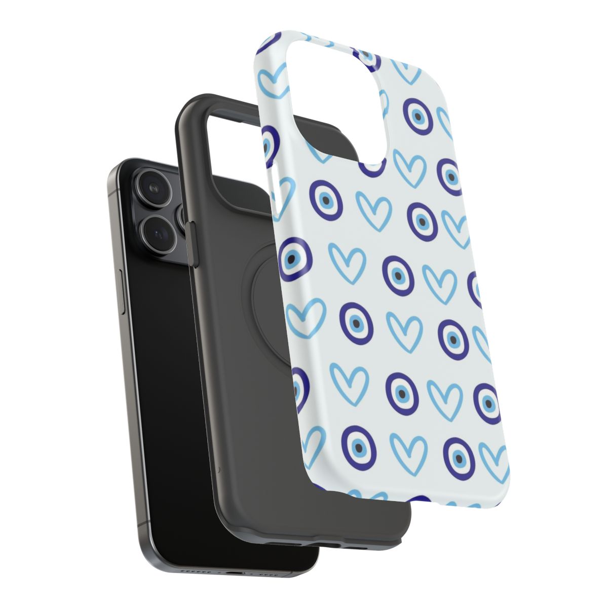 Evil Eye Hearts Aesthetic Phone Case.