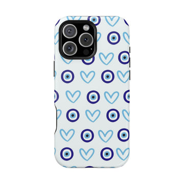 Evil Eye Hearts Aesthetic Phone Case.