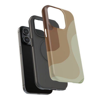 Neutral Abstract Waves Phone Case.