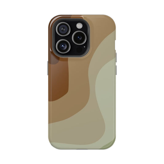 Neutral Abstract Waves Phone Case.