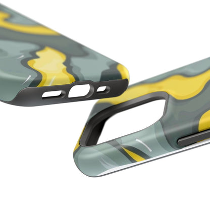 Yellow Camo Drip Phone Case.