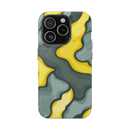 Yellow Camo Drip Phone Case.