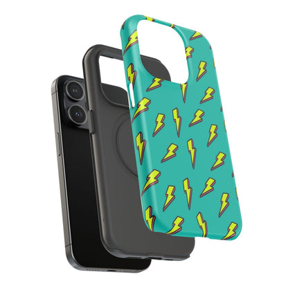 Lightning Pop Teal Phone Case.