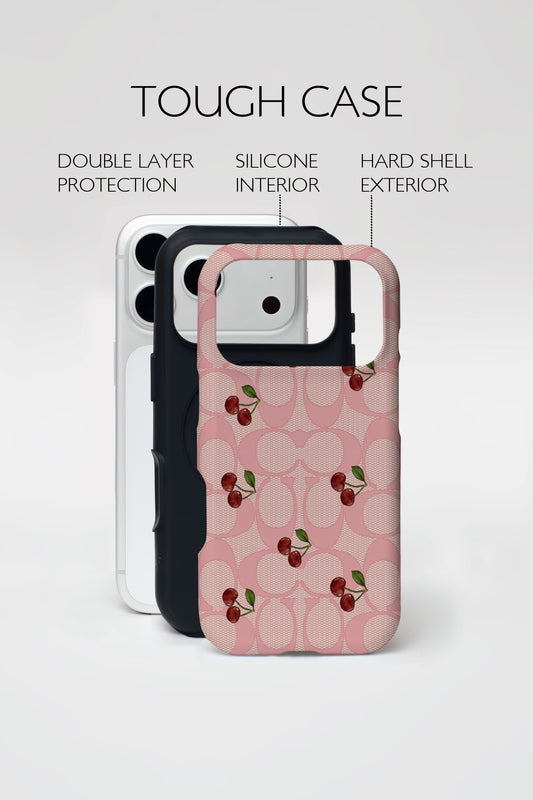 Cherry Pink Pattern Armoured Phone Case.