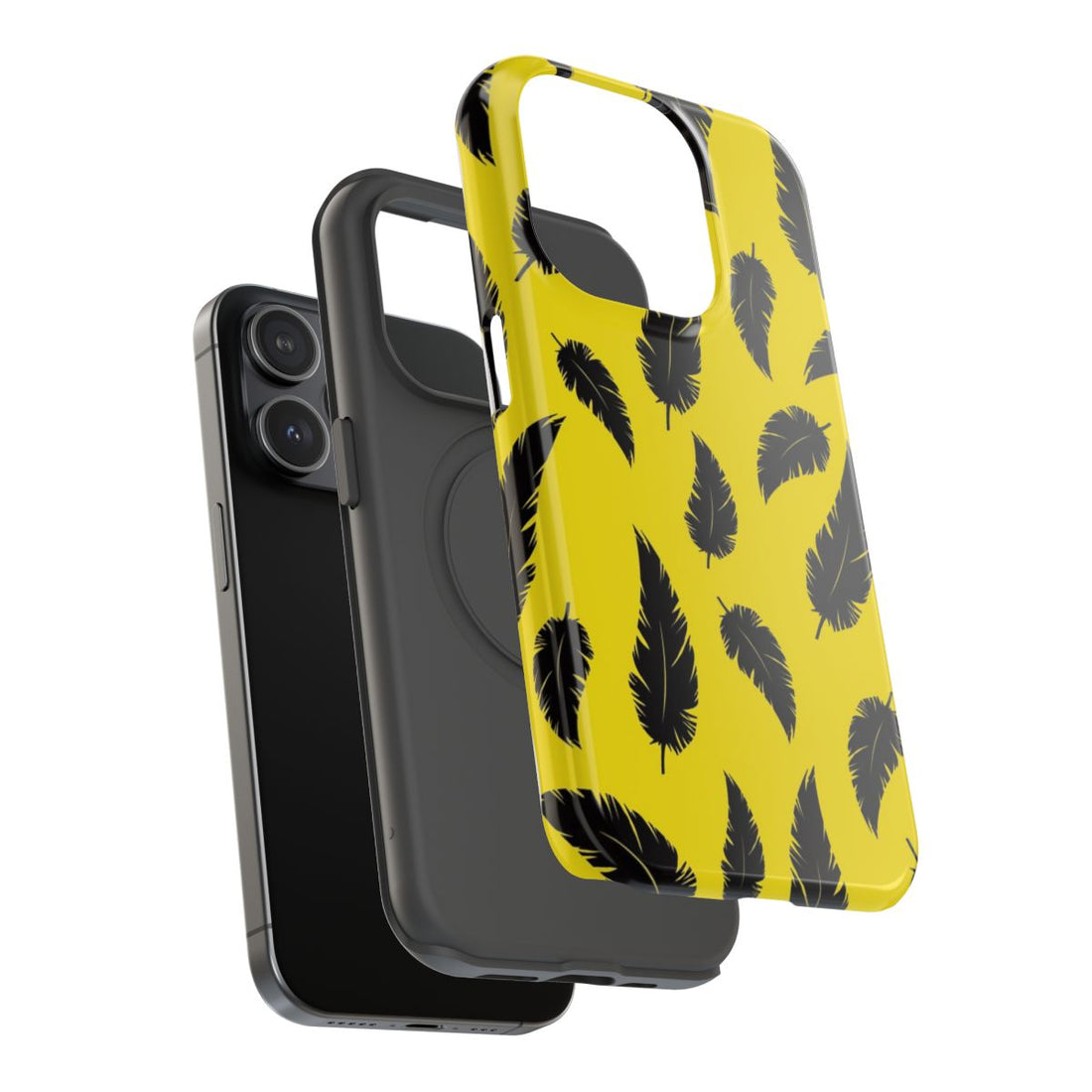 Bold Feather Yellow Phone Case.