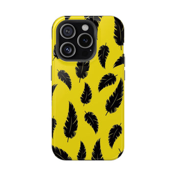 Bold Feather Yellow Phone Case.