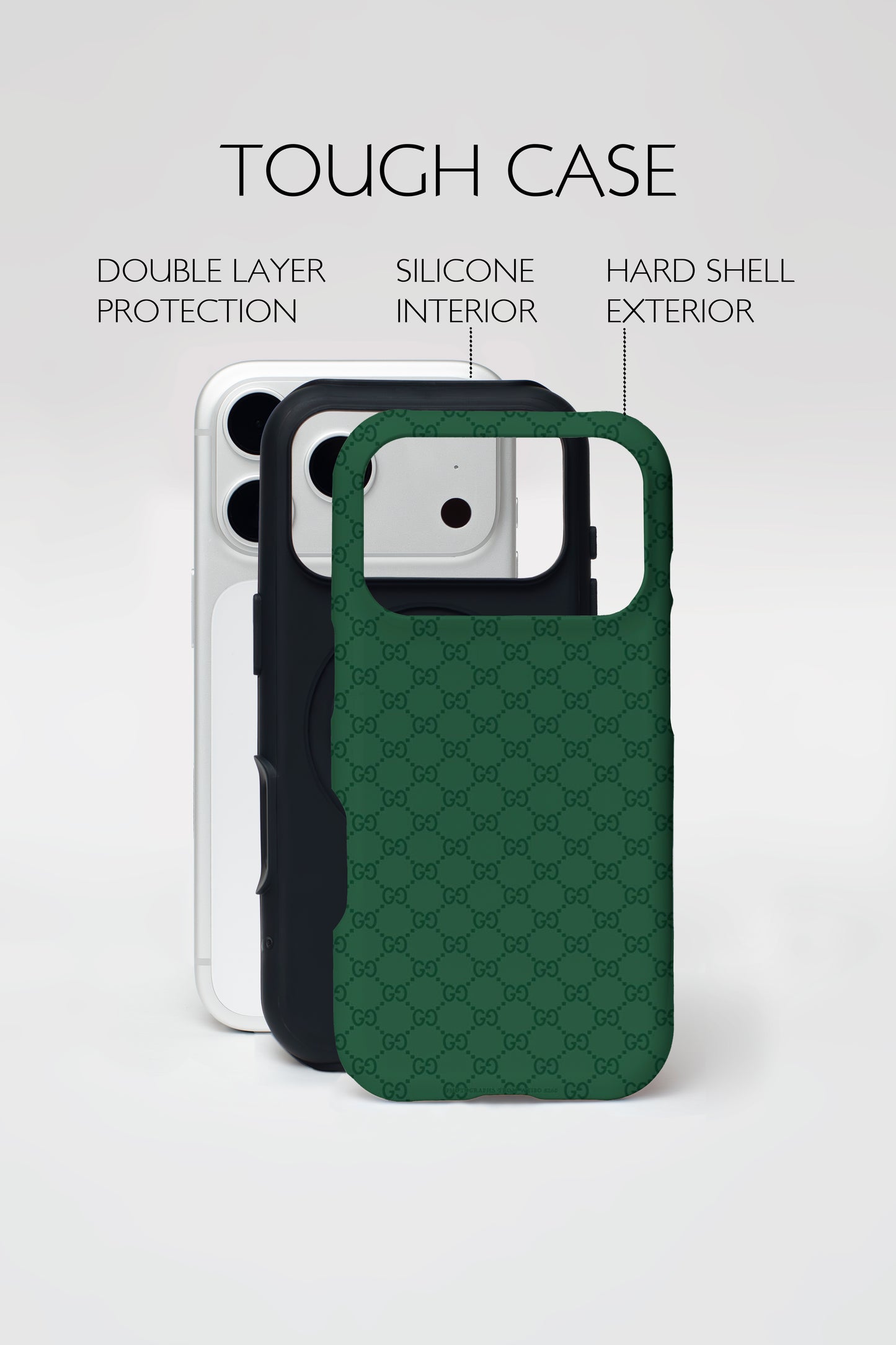 Green Luxe Monogram Armoured Phone Case.