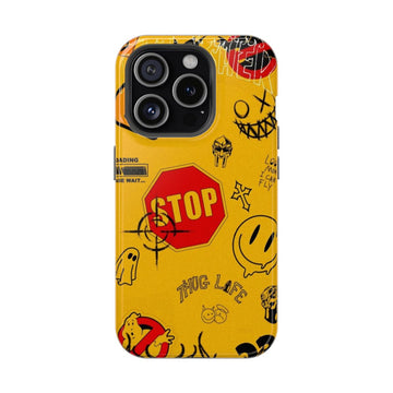 Yellow Street Chaos Phone Case.
