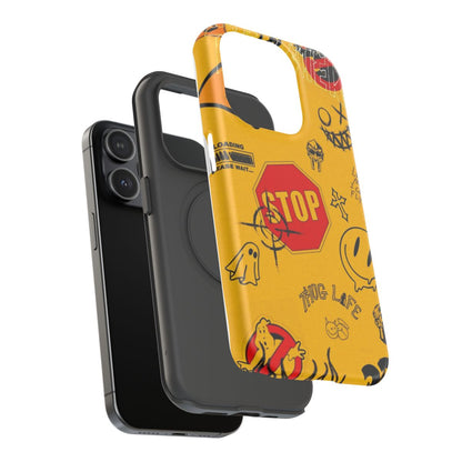 Yellow Street Chaos Phone Case.