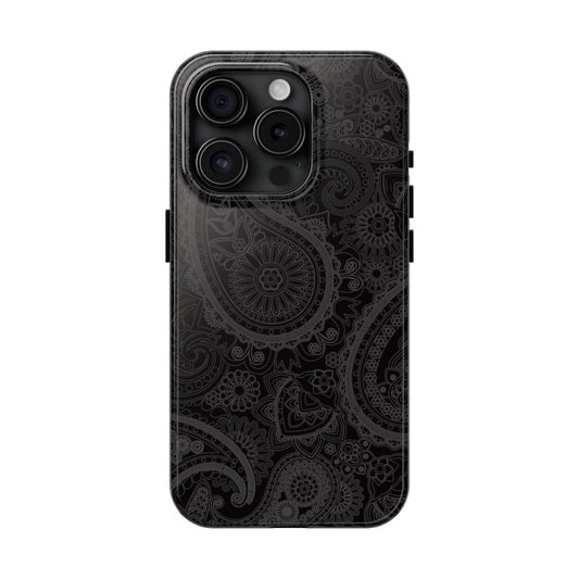 Midnight Paisley Luxe Minimal Phone Case.
