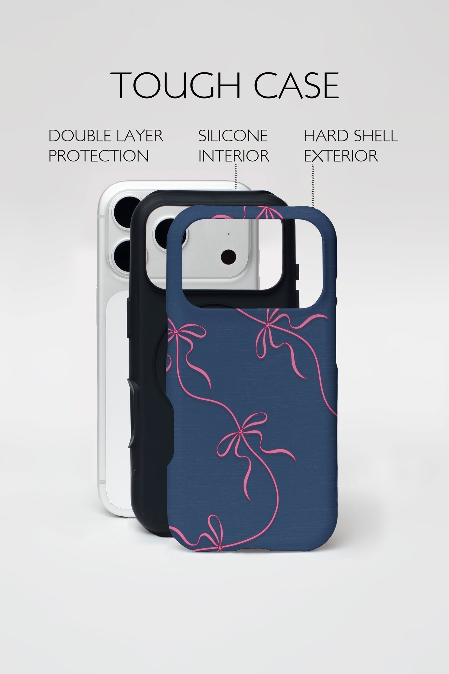 Ribbon Print Armoured Phone Case.