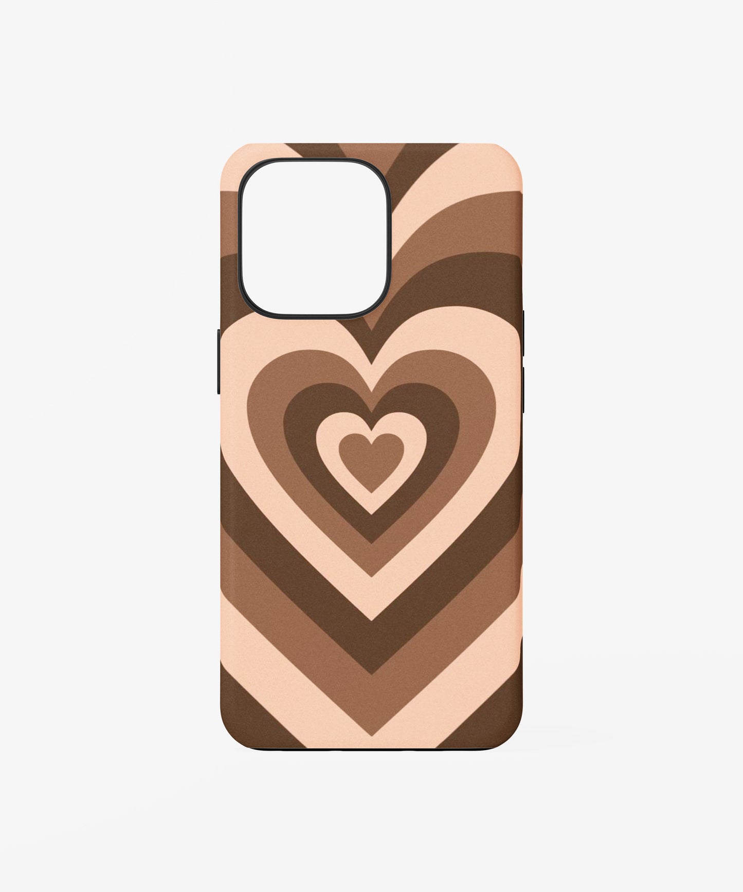 Retro Brown Heart Phone Case.