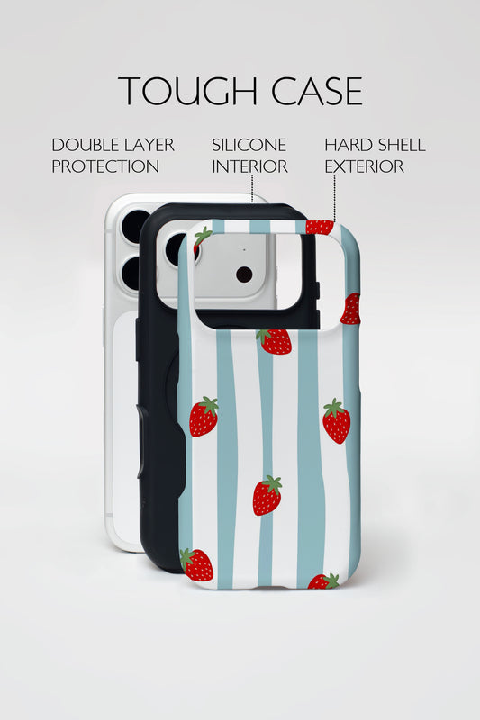 Berry Stripe Armoured Phone Case.
