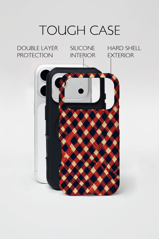 Grid Pattern Armoured Phone Case.