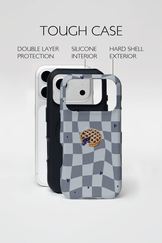 Grey Check Armoured Phone Case.