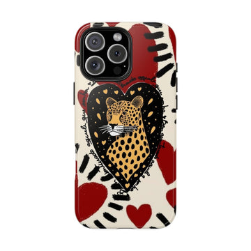 Wild Heart Leopard Lovecore Phone Case.