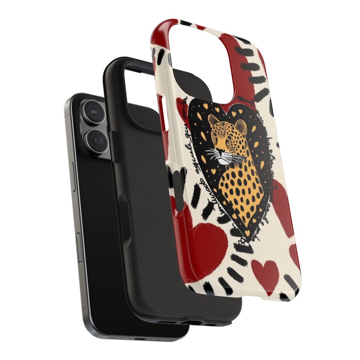Wild Heart Leopard Lovecore Phone Case.